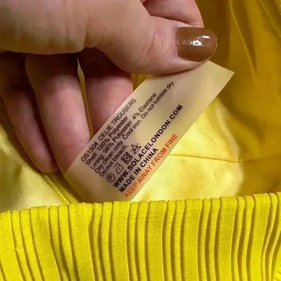 Solace London celie Wide Leg Fray Hem Cropped Trouser Pant Size 4 - Picture 6 of 6